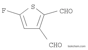 Molecular Structure of 1015071-22-3 (5-Fluoro-2,3-thiophenedicarboxaldehyde)